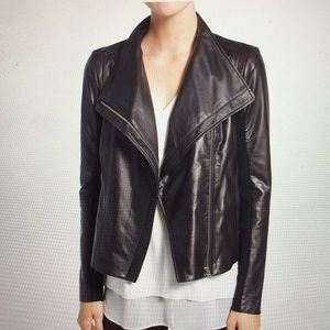 Trouve Black Leather Jacket, Size Small